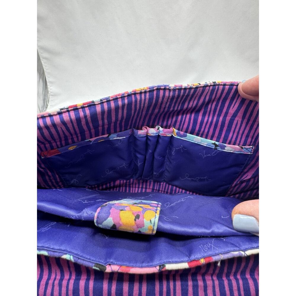 Vera Bradley Flower Floral Laptop Messenger Bag Work Bag Crossbody - Picture 7 of 16